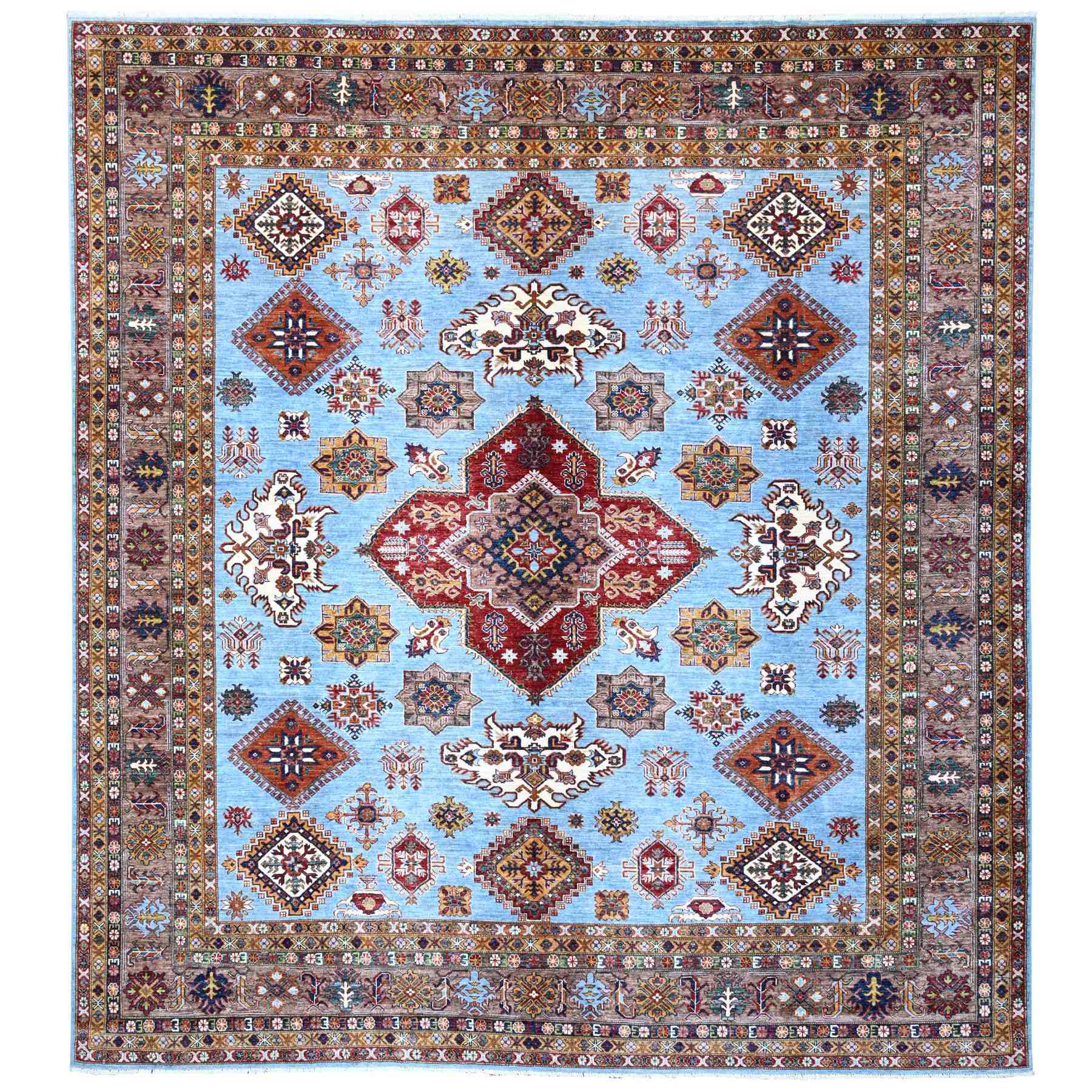 Traditional Wool Hand-Knotted Area Rug 11'2